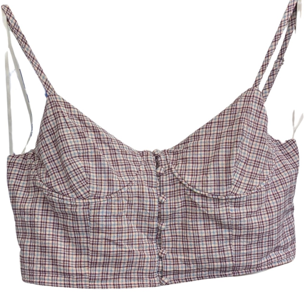 Wild Honey Plaid Crop Top
